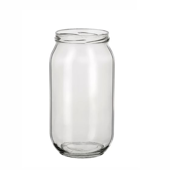 Βάζο 1000ml Γυάλινο Στρόγγυλο με Καπάκι Ø82