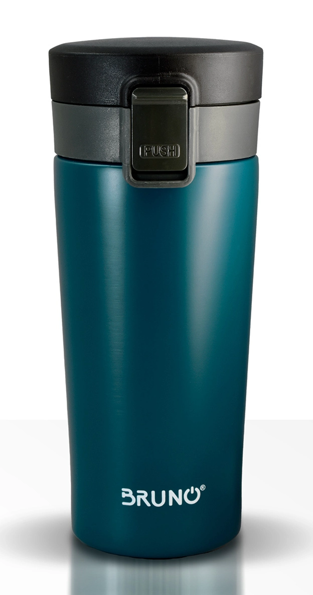 Θερμός BRUNO με Κλείδωμα Anti-Slip 400ml Μπλε ή Πράσινο Ανοικτό (Βεραμάν)